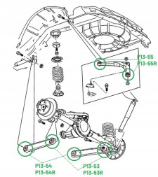 Kalgum KG-000843 Jeep wj wg polibusze комплект нижніх важелів комплект пу втулок