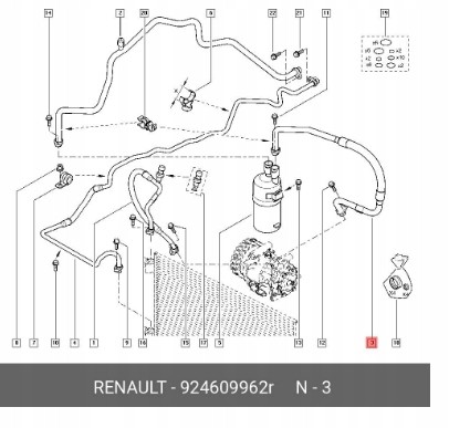 Prolights acn924609962 Шнур кондиціонування повітря RENAULT KANGOO II MERCEDES CITAN 1.5 1.6 1.2 924609962