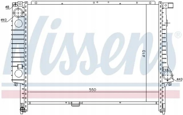 Nissens 60605 Радіатор охолодження 60605 nissens bmw 3 z3 e36