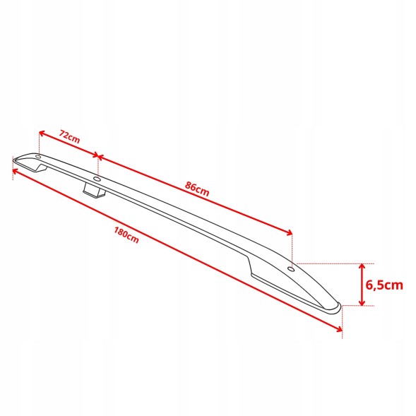 5K Parts 5K01002B Рейлінги на дах Peugeot Partner / Citroen Berlingo II 2 з 2007-2018