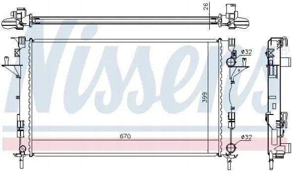Nissens 63816A Охолоджувач води 63816a nissens renault espace