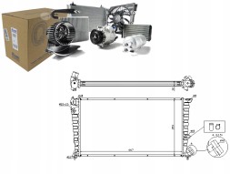 Nissens NIS63508/RS2 Радіатор охолодження двигуна nissens 1331eq 133023 133030 133