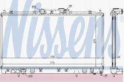 Nissens 62868A Радіатор охолодження двигуна mitsubishi galant 96- 2.0 і 16v