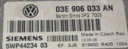 Siemens 03E906033AN 5WP44234 03 BEZ IMMO przygotowany w SDK Контролер 03E906033AN 5WP44234 03 BEZ IMMO