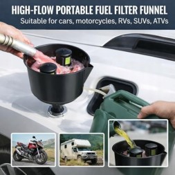 AD BRAKE B0DPLG7VD7 ЛІЙКА ДЛЯ ПАЛИВА З ФІЛЬТРОМ ДЛЯ АВТОМОБІЛЯ, МОТОЦИКЛА, ПРОПУСКНА ЗДАТНІСТЬ 12 ГАЛОНІВ