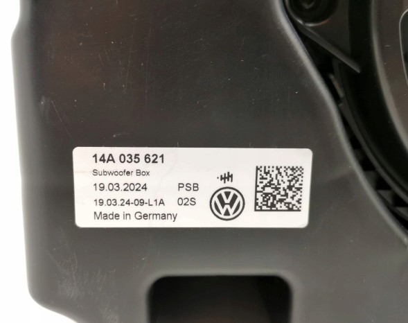Volkswagen OE 14A035621, DWP525508OE Сабвуфер динамік басів низькочастотний VW ID.7 14A035621