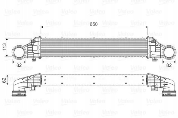 Valeo 818587 Охолоджувач повітря інтеркулер 818587 valeo