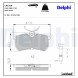 LP1316 DELPHI Комплект гальмівних колодок з 4 шт дисків