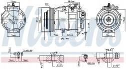 Nissens 890881 Компресор компресора кондиціонера 890881 nissens