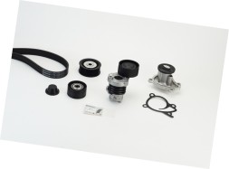 Contitech Комплект клинового багаторівневого ременя + насос - CONTITECH 7PK1605WP1