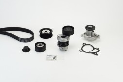 Contitech Комплект клинового багаторівневого ременя + насос - CONTITECH 7PK1605WP1