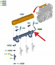 Ford OE КОЛЕКТОР ВПУСКУ ПАЛИВА 2.5 DOHC RANGER 2011- OEM 5141711 _ BB3G-9D280-AA