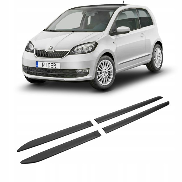 RIDER RD-F-44-2 Бічні дверні молдинги Накладки на кузов для SKODA CITIGO 2012-2019 ХЕТЧБЕК