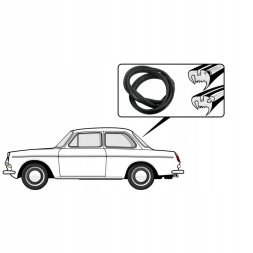 Paruzzi 030309P Ущільнювач заднього скла 'Делюкс' клин Volkswagen Type3 Type 3 TL Sedan