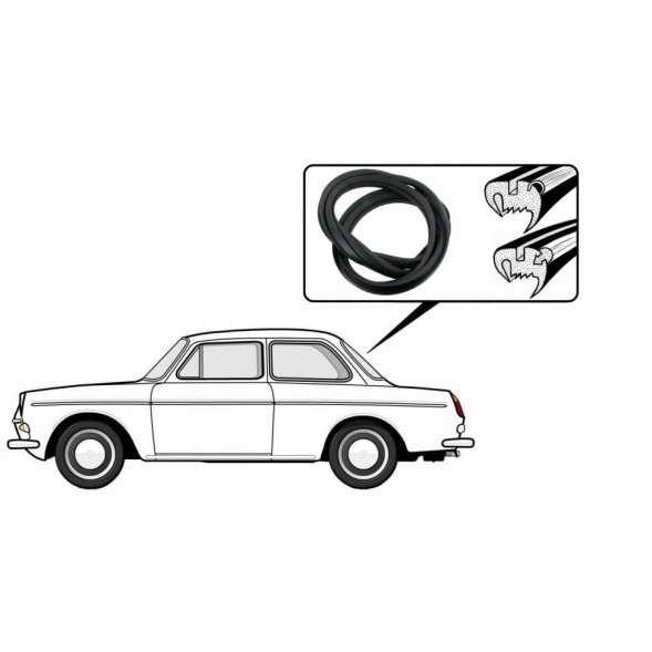 Paruzzi 030309P Ущільнювач заднього скла 'Делюкс' клин Volkswagen Type3 Type 3 TL Sedan