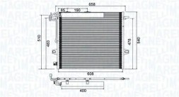 MAGNETI MARELLI 350203947000 Конденсатор радіатора кондиціонування повітря 350203947000