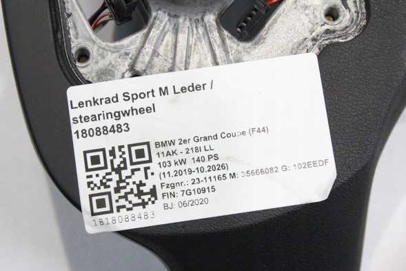BMW OE 8746687 32308746687 VIN: 7G40915 РУЛЬ З ПІДІГРІВОМ BMW G20 G26 F40 F44 G42