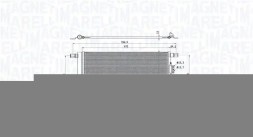 MAGNETI MARELLI 350203104600 Конденсатор радіатора кондиціонування повітря 350203104600