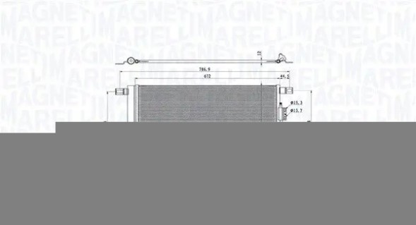 MAGNETI MARELLI 350203104600 Конденсатор радіатора кондиціонування повітря 350203104600