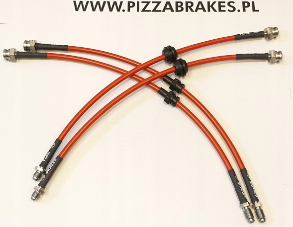Pizza Brakes Przewody hamulcowe w oplocie MAZDA 3 2.3 MPS TURBO Гальмівні дроти в обплетенні MAZDA 3 2.3 MPS TURBO