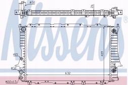 Nissens 60477 Радіатор охолодження двигуна audi a 6/s 6(94-) 1.9 tdi a 6