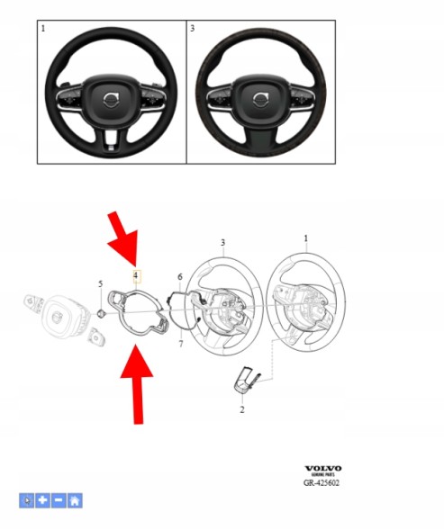 Volvo OE ДЕКОРАТИВНА ПАНЕЛЬ КЕРМА ДЛЯ VOLVO XC90 2016- OEM/OE 39825357