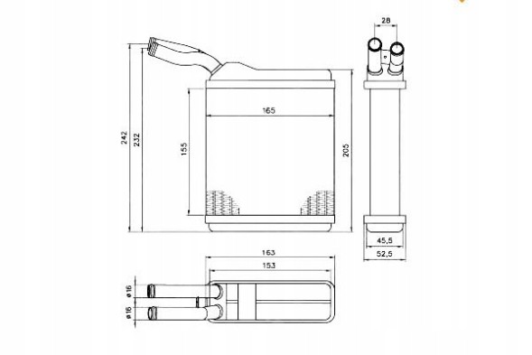 NRF NRF52134(EXT) Nrf обігрівач opel frontera a nrf + комплект зіткнення #30