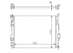 Hart 616 443 Радіатор охолодження nissan qashqai i 1.6 2.0 2007-2014.