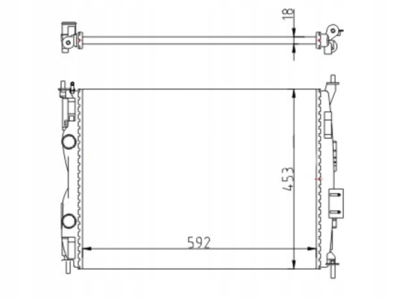 Hart 616 443 Радіатор охолодження nissan qashqai i 1.6 2.0 2007-2014.