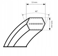 Stomil AA 2720/GARDEN Ремінь клиновий двосторонній 13 haa 2720 stomil sanok 13x10,5x2720 сад