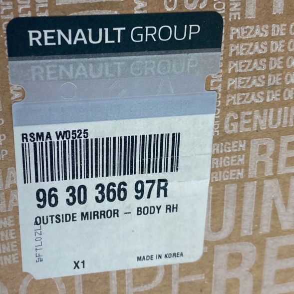 Renault OE Дзеркало праве Renault Koleos II 963036697R