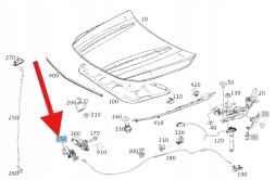 Mercedes-Benz OE A2468800460 64 ЗАМЕ́К ЗАЧЕ́ПА КАПО́ТА MERCEDES W117 W156 W176 W242 W246 OEM/OE A246880046064