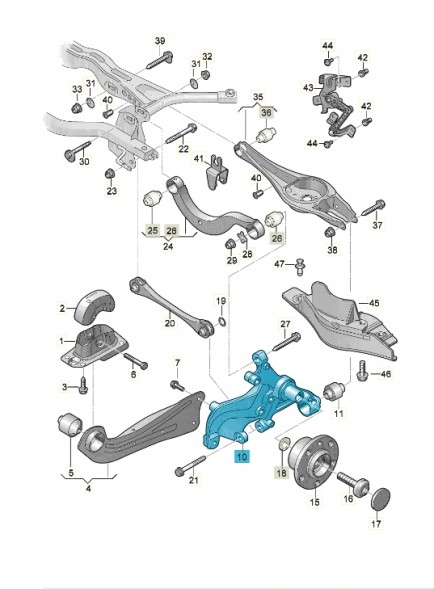 Audi OE ОРИГІНАЛЬНА AUDI OE ХРЕСТОВИНА 5WA505435F