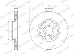 DDF3109C 1 FERODO Гальмівний диск РОЗПРОДАЖ