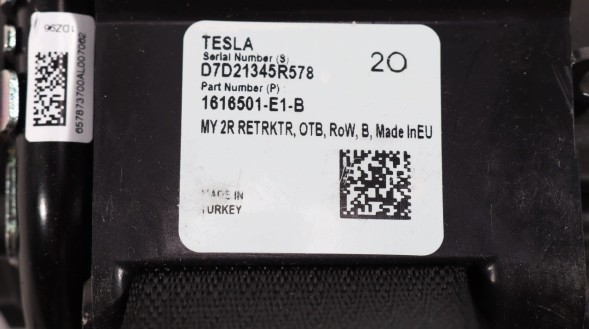 Китай POZNEX Ремінь безпеки Tesla Model Y задній правий натягувач 1616501-E1-B