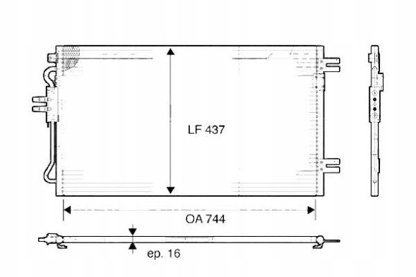 Valeo 86749339 VAL Val817739 конденсатор кондиціонера chrysler voyager + помічник водія #33