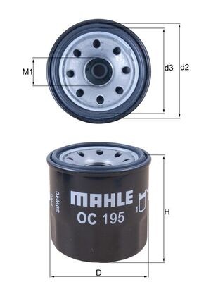 OC195 MAHLE ORIGINAL Фільтр мастил