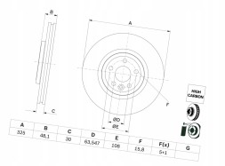 Bosch 0 986 479 G32 Гальмівний диск передній 325х30 в - bosch 0 986 479 g32