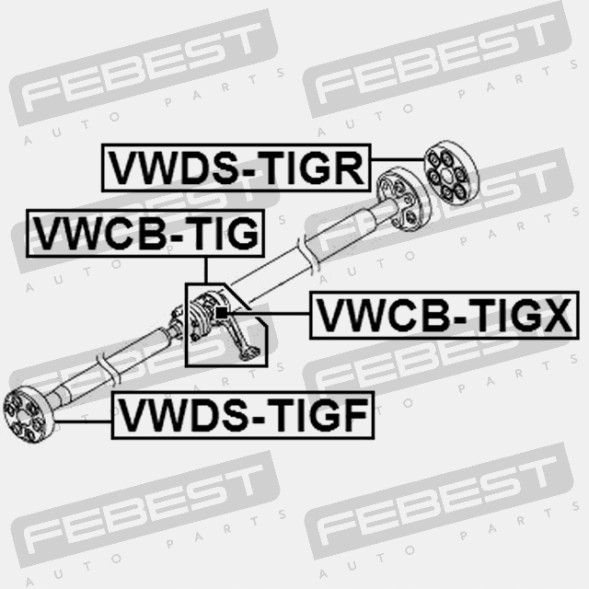 Febest VWDS-TIGF Febest шарнірна муфта кардана