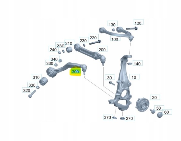 Mercedes-Benz OE A2233308605 Б/у коливач передній правий Mercedes W223 2WD A2233336000