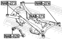 NAB 273 FEBEST Сайлентблок