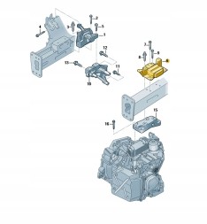 Volkswagen OE 5Q0199555BJ VW PASSAT B8 ПОДУШКА КОРОБКИ ПЕРЕДАЧ VOLKSWAGEN AUDI SEAT SKODA ОРИГІНАЛ OE