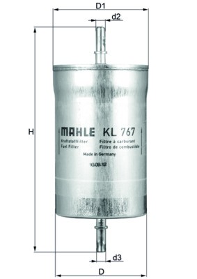 KL767 MAHLE ORIGINAL Фільтр палива