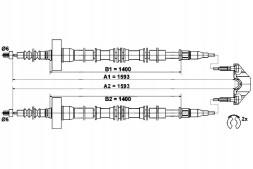 ATE 24.3727-0752.2 (ATE) 522651 9191143 522003 9223129 Ate трос ручного гальма opel astra g astra g cl