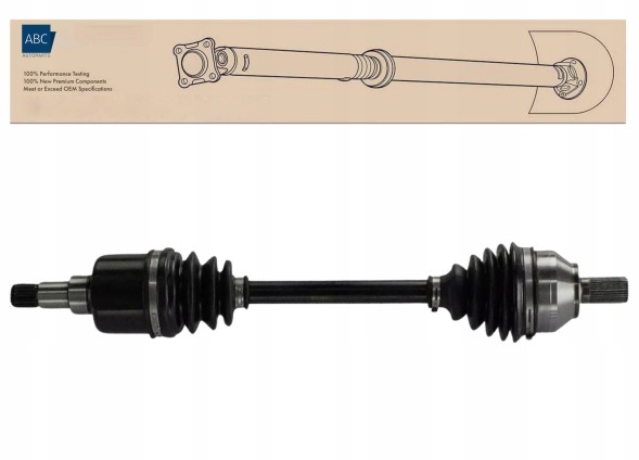 Китай abc-12.12/1A ПІВВІСЬ ЛІВА GOLF 7 VII 2.0 GTI/TSI AUDI A3 2.0 TFSI SEAT Leon 2.0 TSI DSG