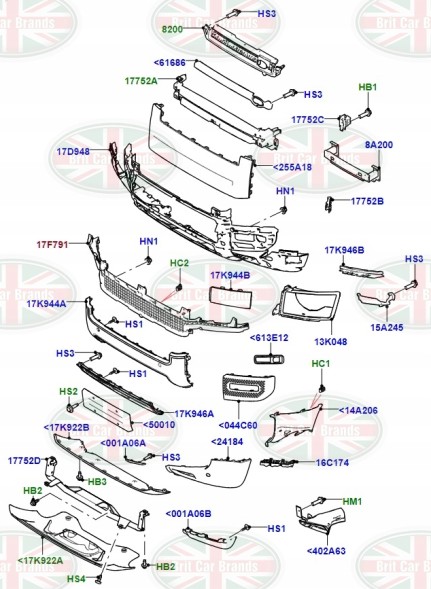 Land Rover OE Центральна решітка Land Rover Defender L663 LR129424