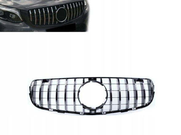 Китай GRILLGLC003 ГРИЛЬ MERCEDES GLC C253 X253 PANAMERICANA AMG КАМ 15-19 ХРОМ