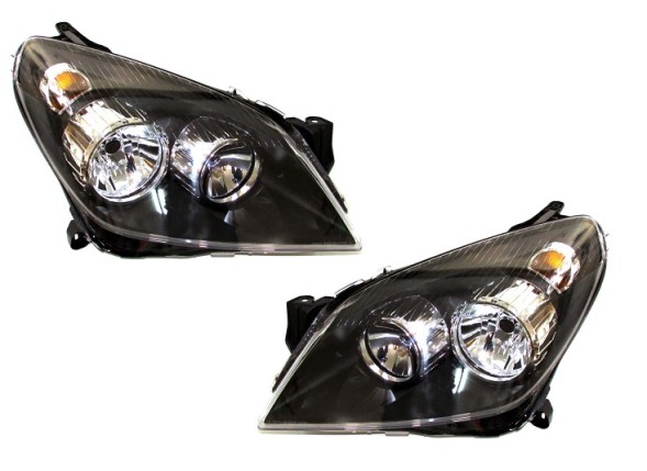 Inn 5509093E+5509103E Передні фари Opel Astra H чорні галогенні електричні