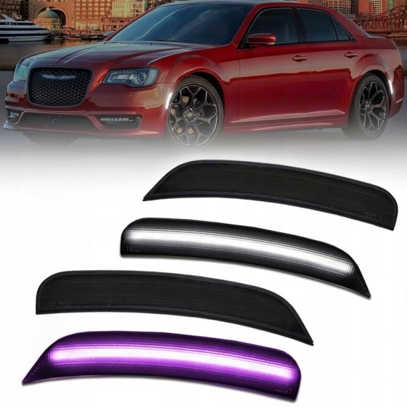 Китай JGD-CHRYS15-FRSMRGB Габаритні LED ліхтарі – Передні та Задні – RGB + Пульт CHRYSLER 300 2015-2023