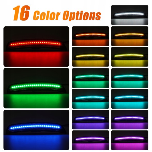 Китай JGD-CHRYS15-FRSMRGB Габаритні LED ліхтарі – Передні та Задні – RGB + Пульт CHRYSLER 300 2015-2023